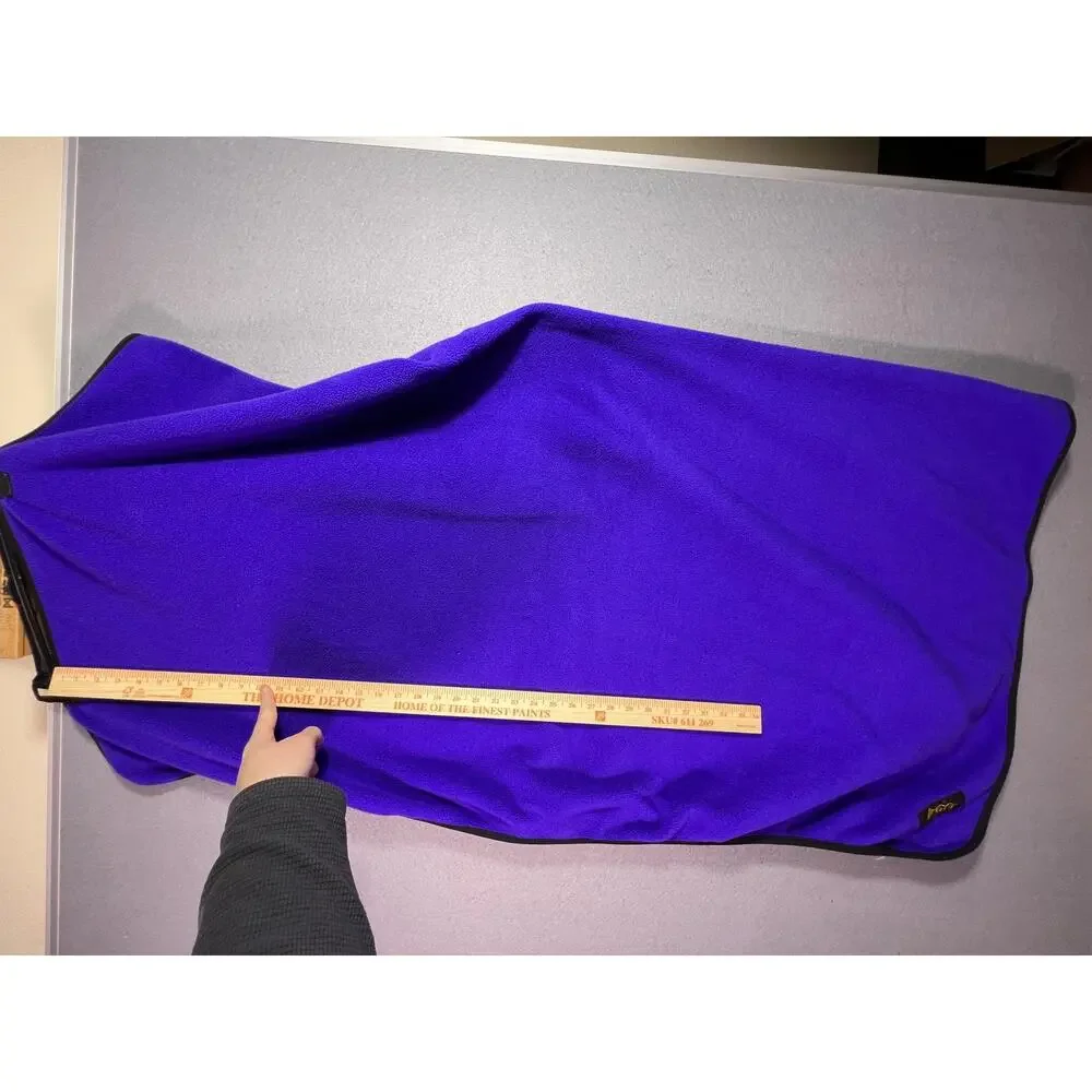 VTG REI Fleece Blanket Throw Medium Purple Lightweight Camping Travel Outdoor
